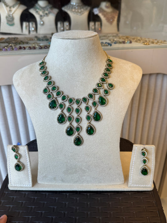 Rental Bridal Green Chokker Necklace
