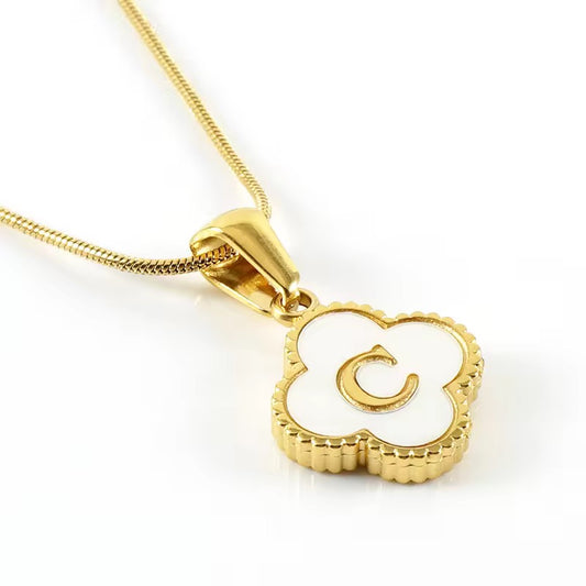 Alphabet clover necklace