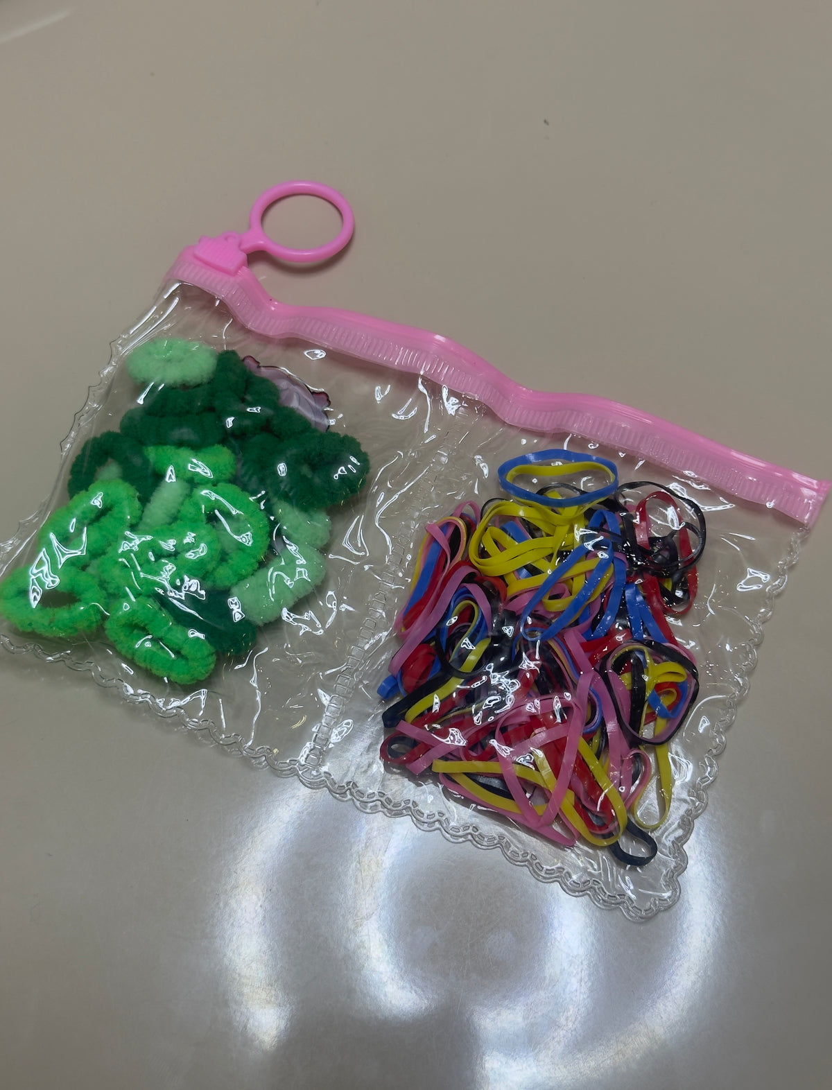 Green color hair accessories