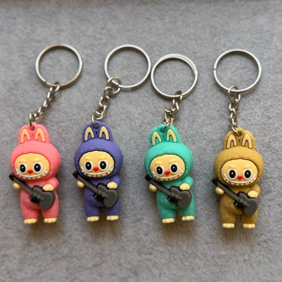 Labubu Keychain with Guitar