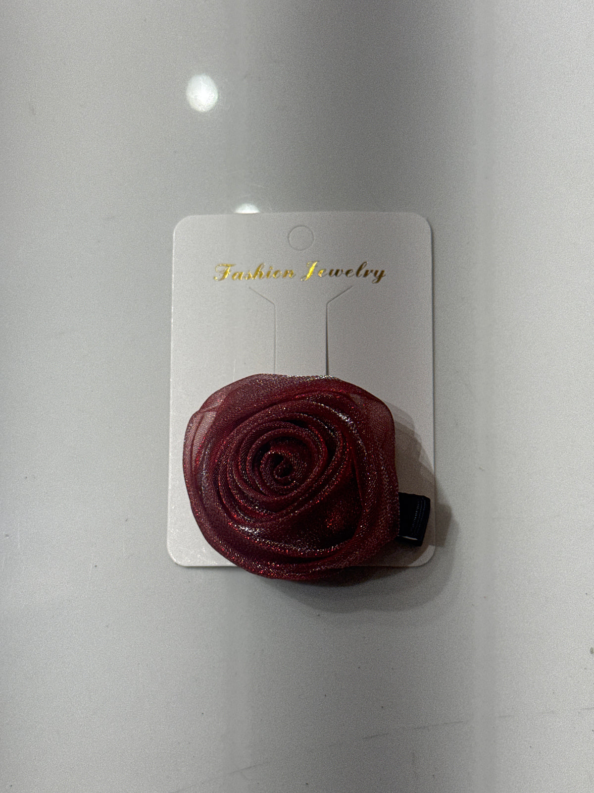 Red Rose flower hair accessories