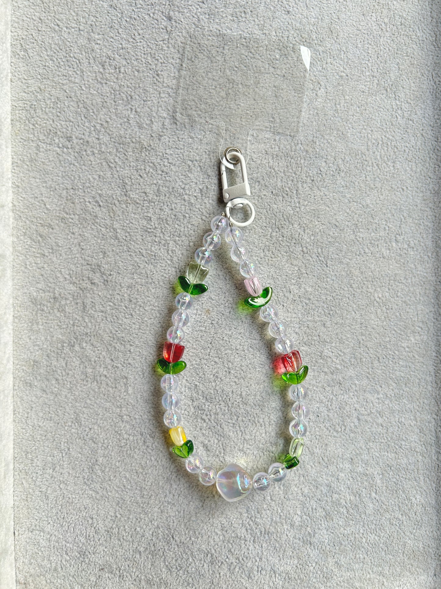 Flower Beaded Phone Charm - Colorful