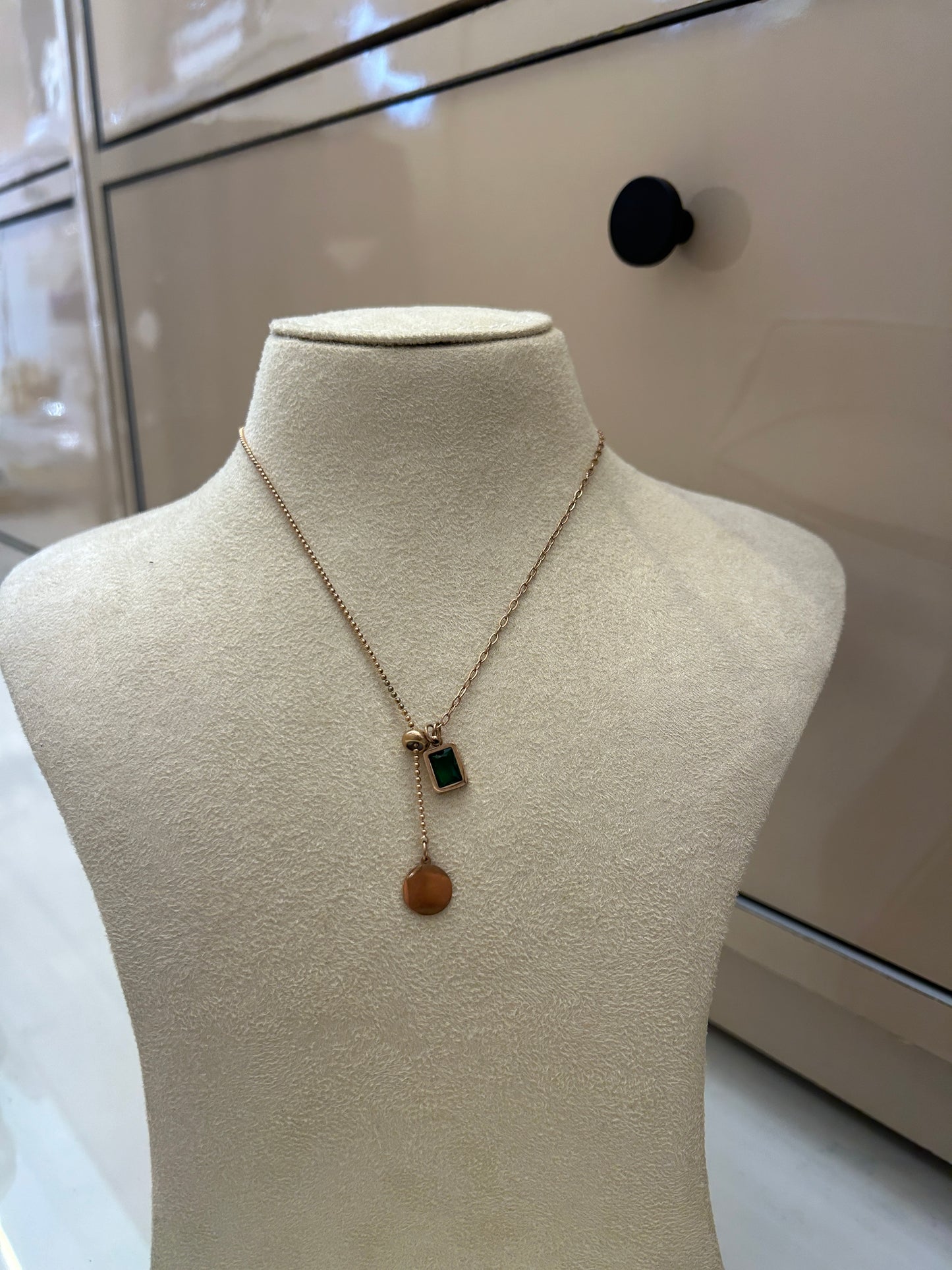 Green stone necklace