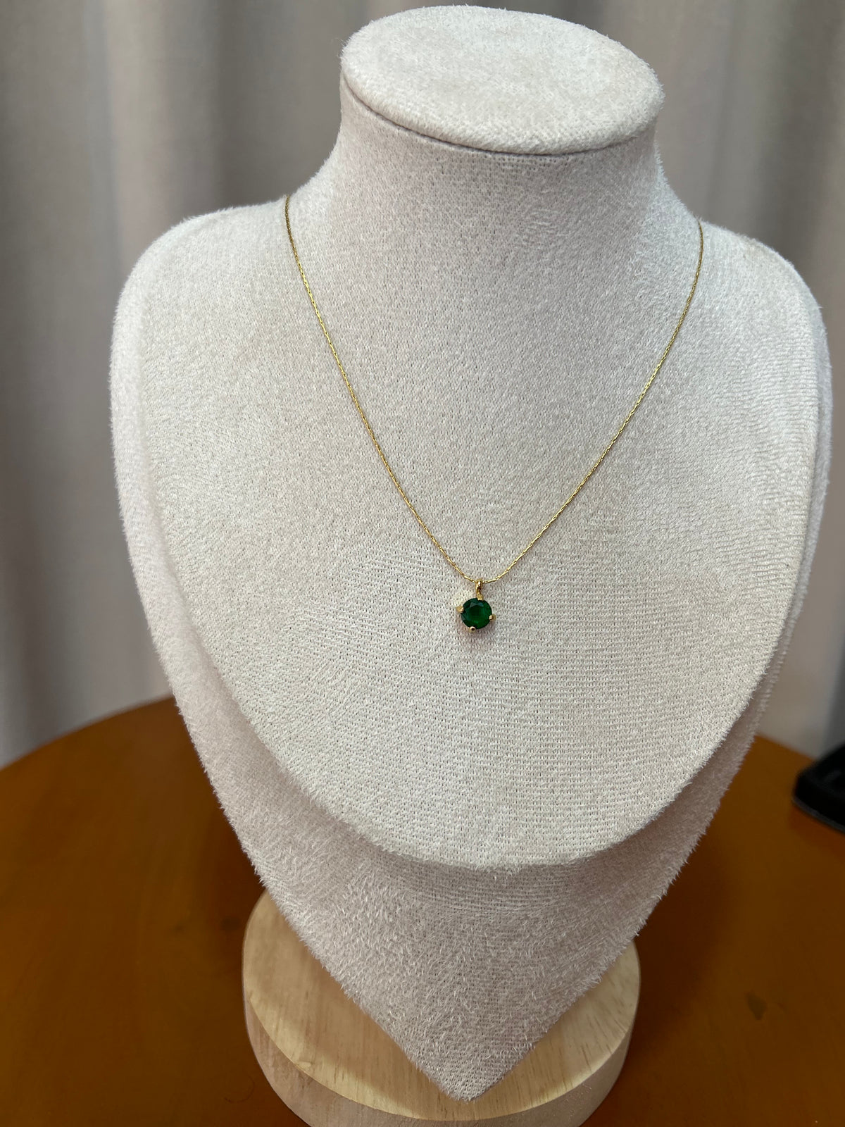 Green stone necklace