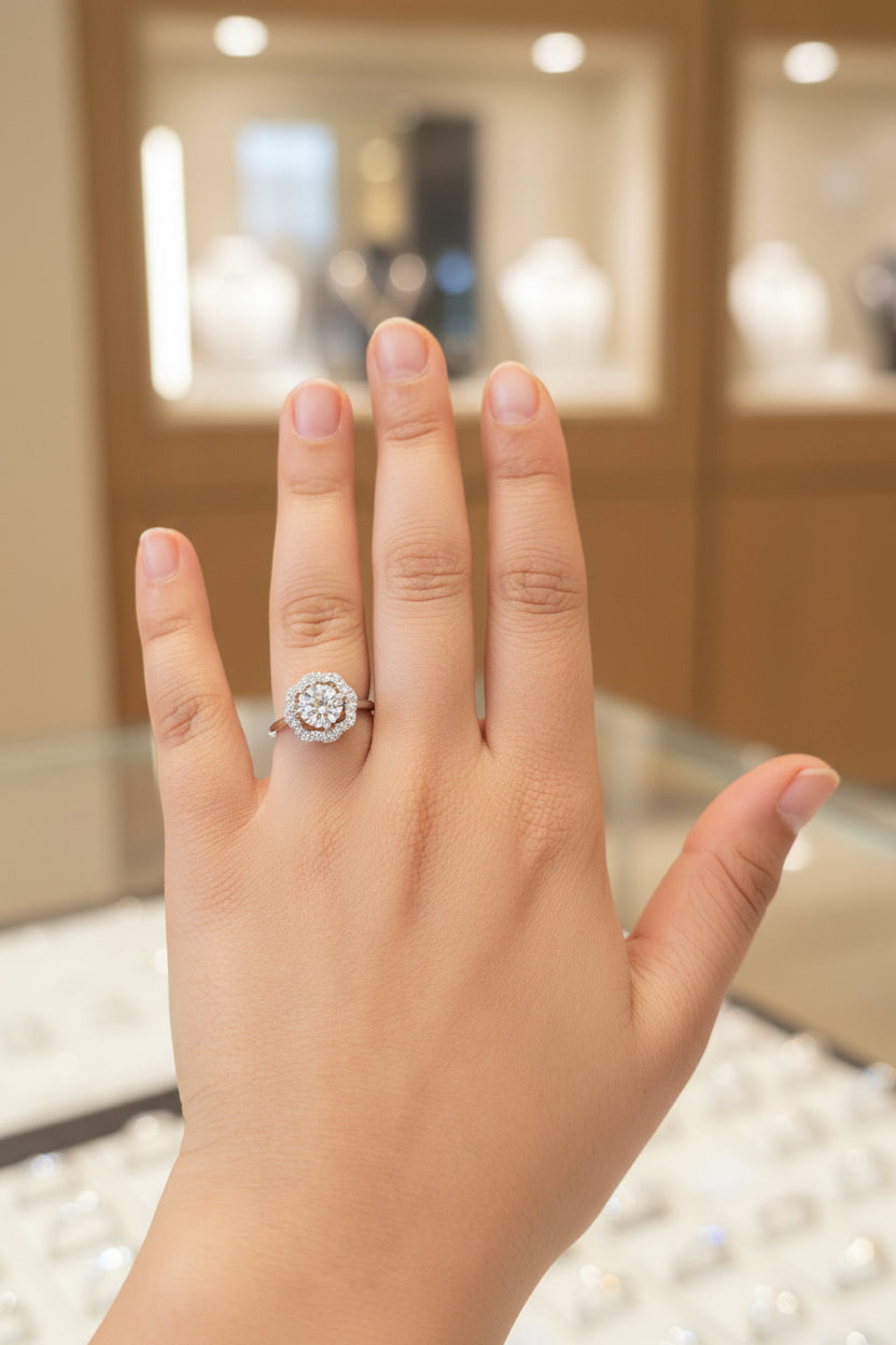 Silver spinning ring