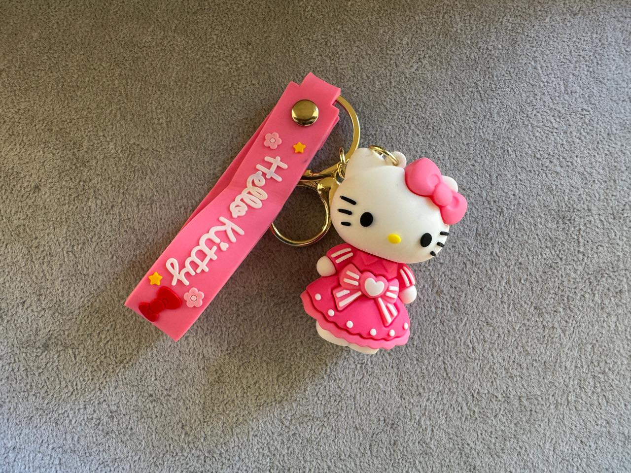 Hello Kitty Keychain with Pink Strap