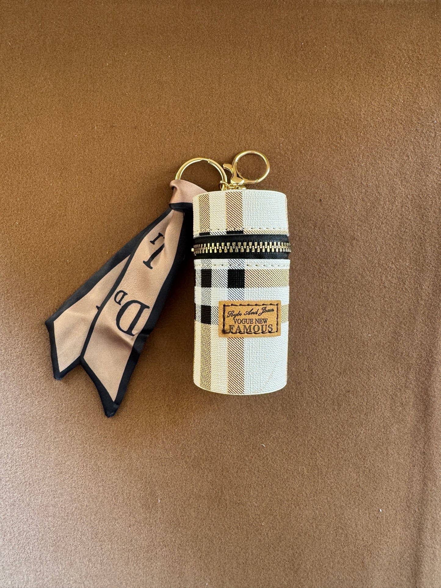 Cylindrical Mini Pouch Keyring (W)