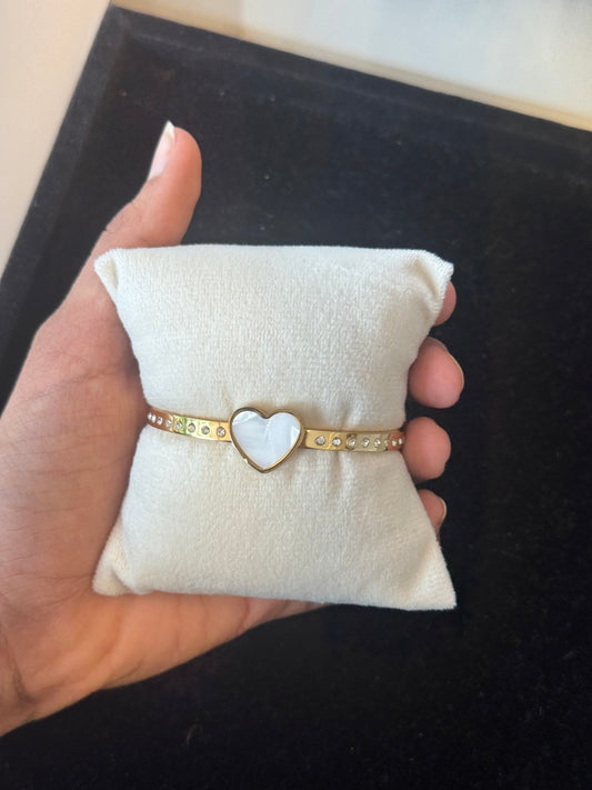 Snow Heart Bangle