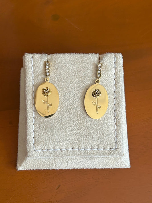Rose Medallion Earrings