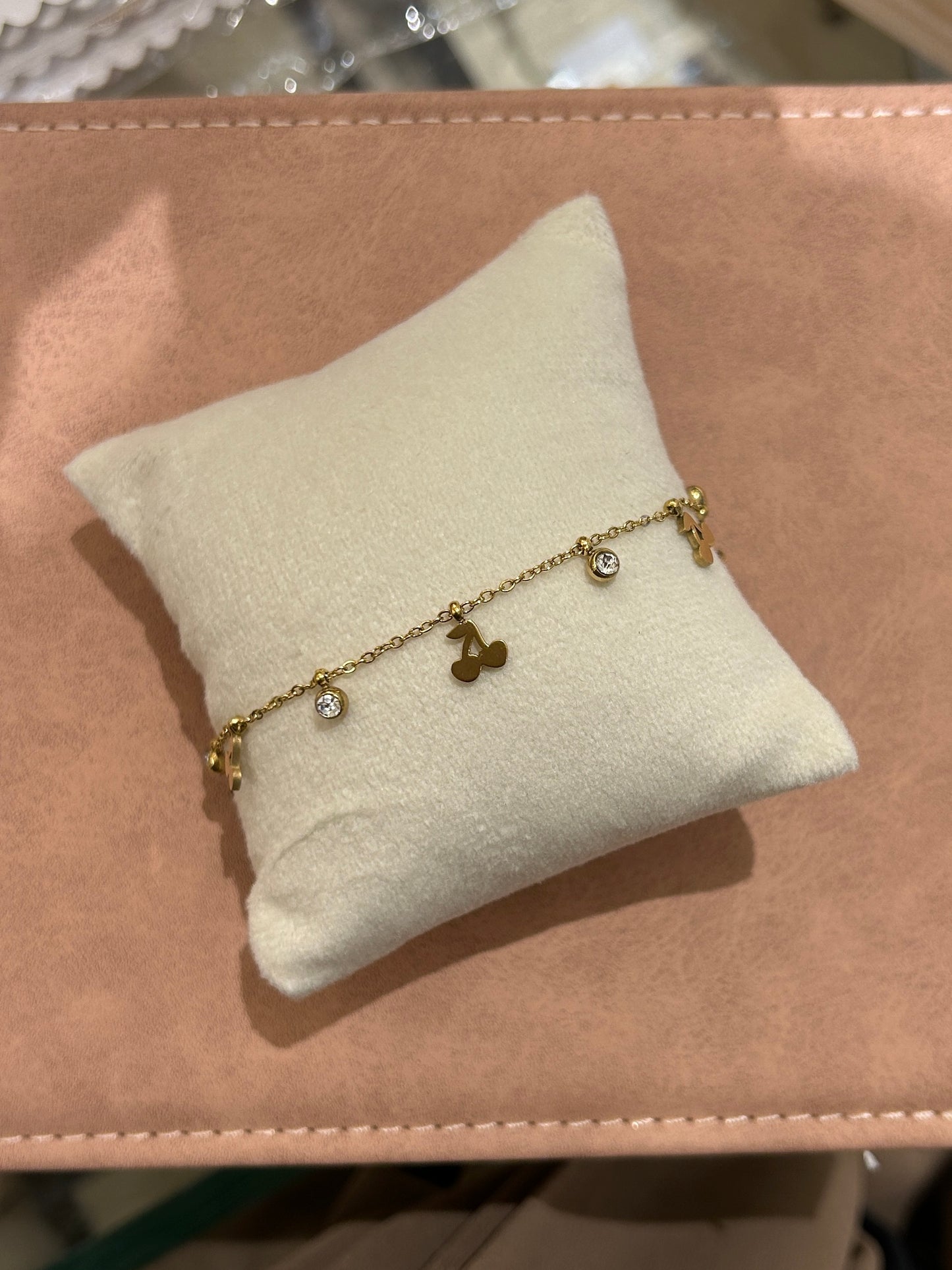 Cherry anklet