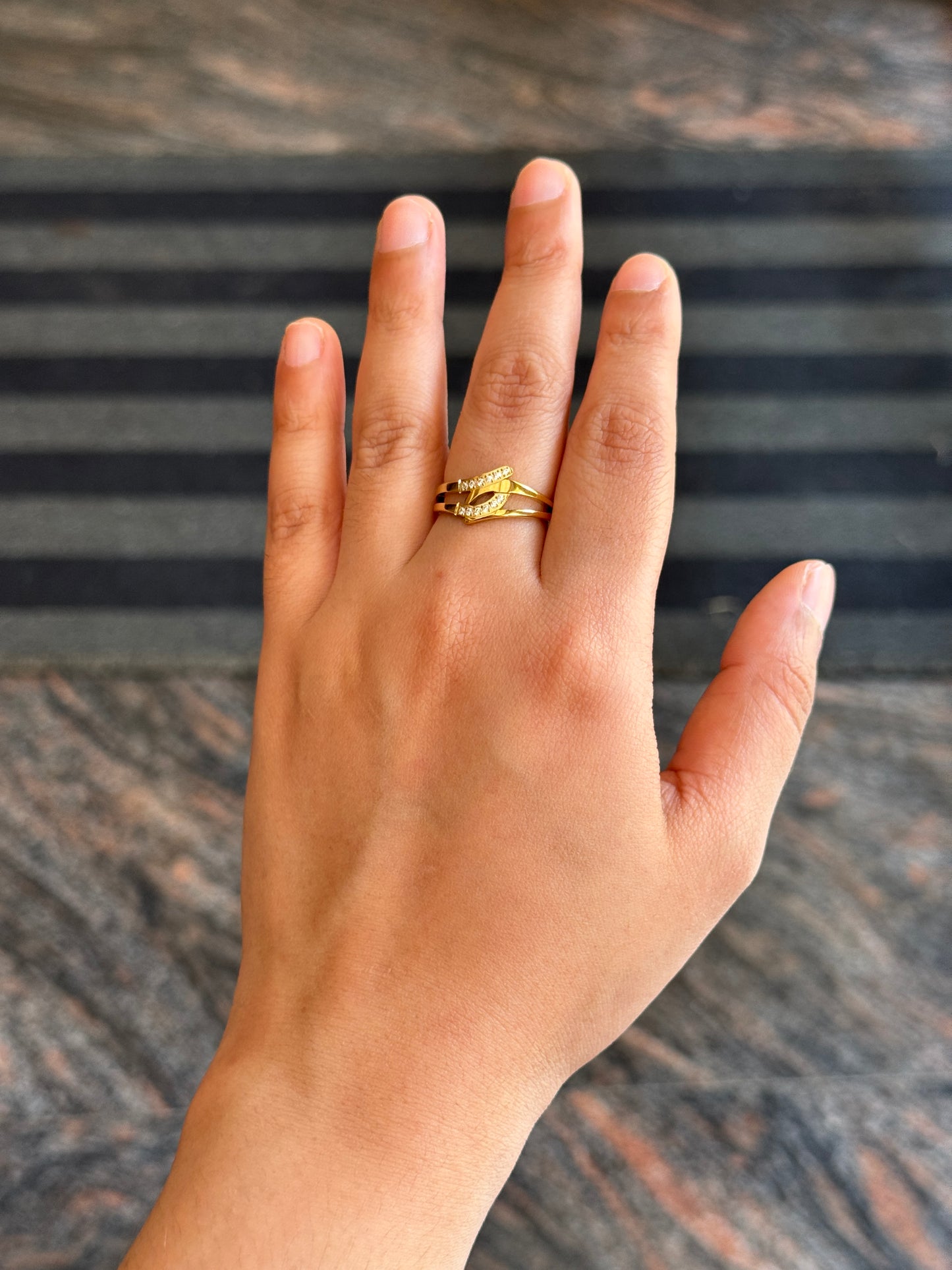 Solitaire Gold Ring Size 7