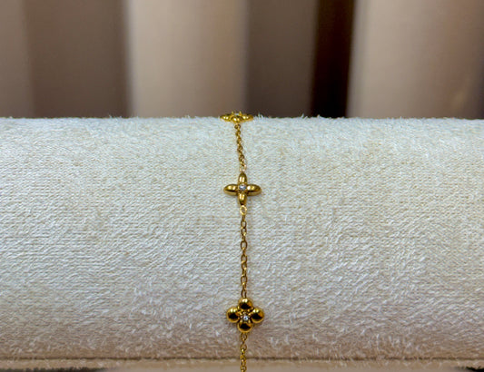 Flower bracelet gold
