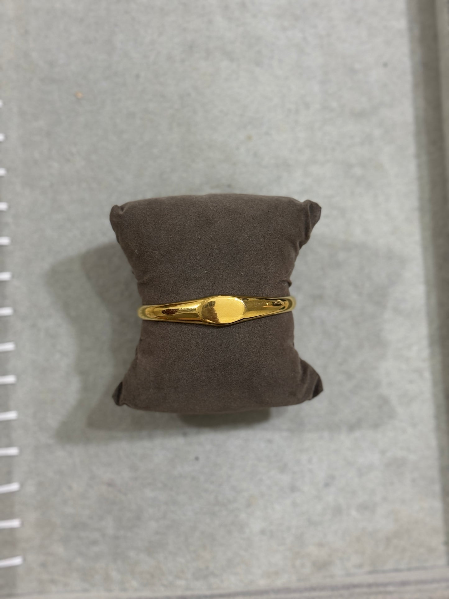 Luna Slab Gold Bangle