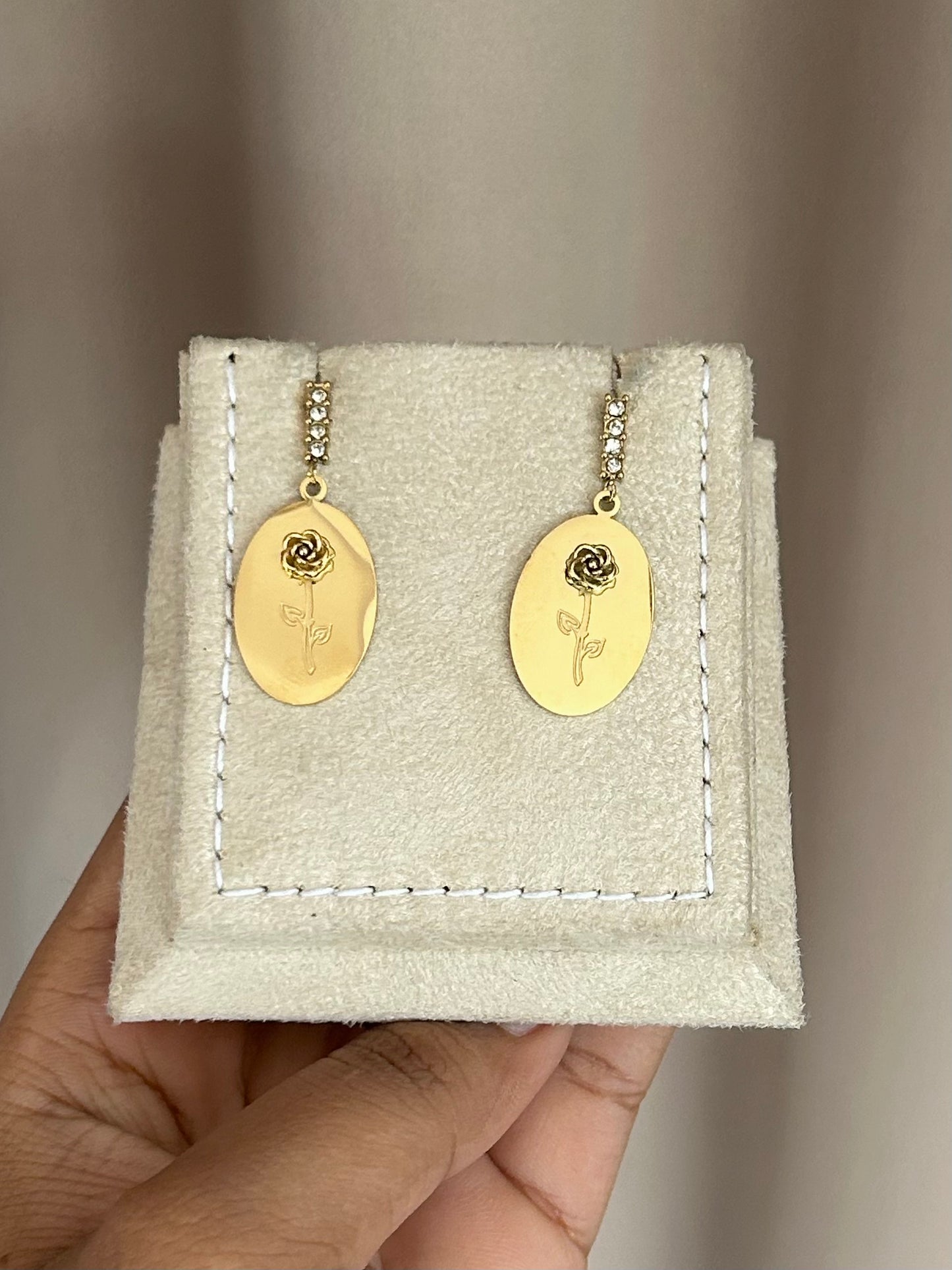 Rose Medallion Earrings