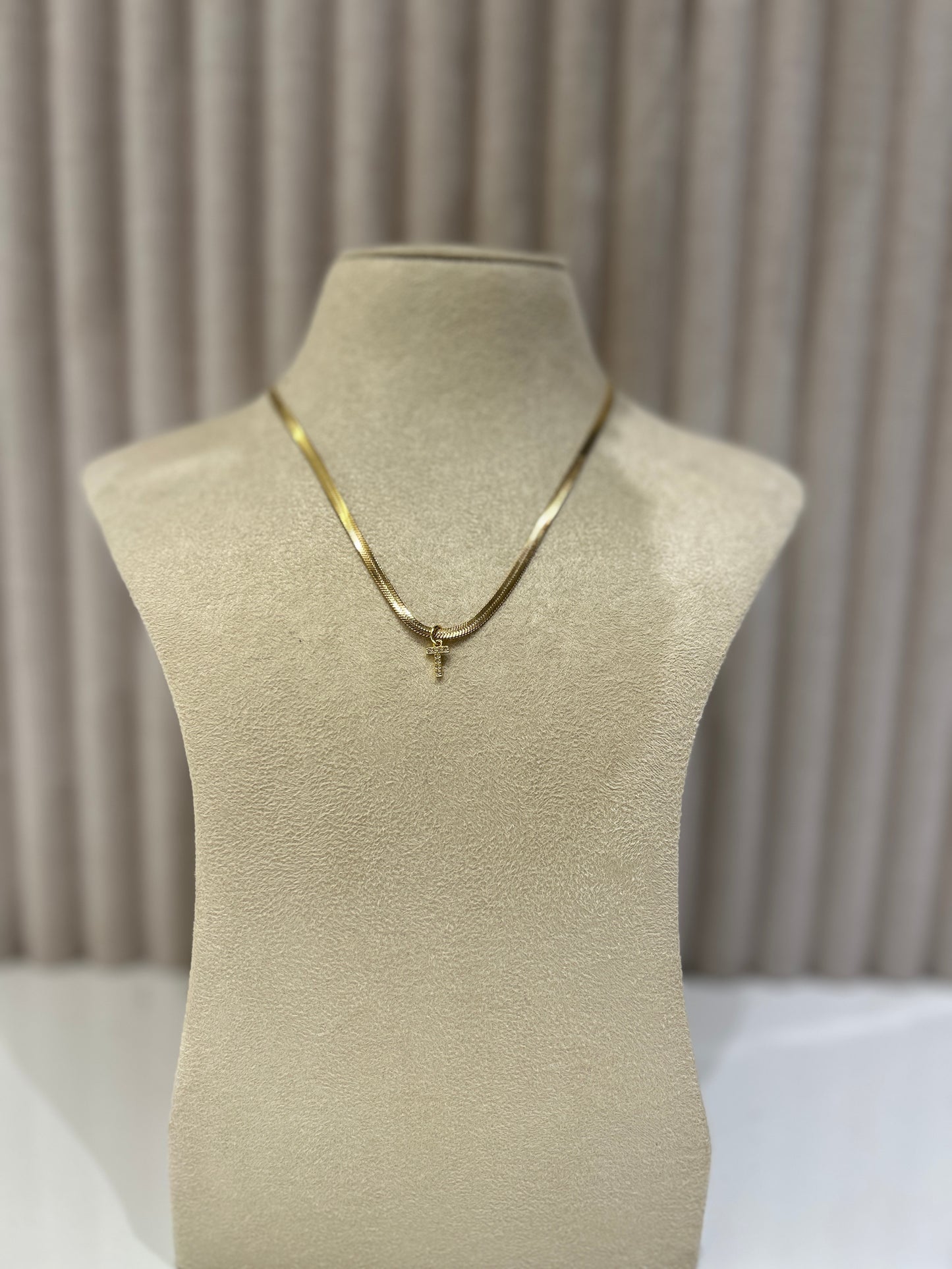 Alphabet snake chain necklace