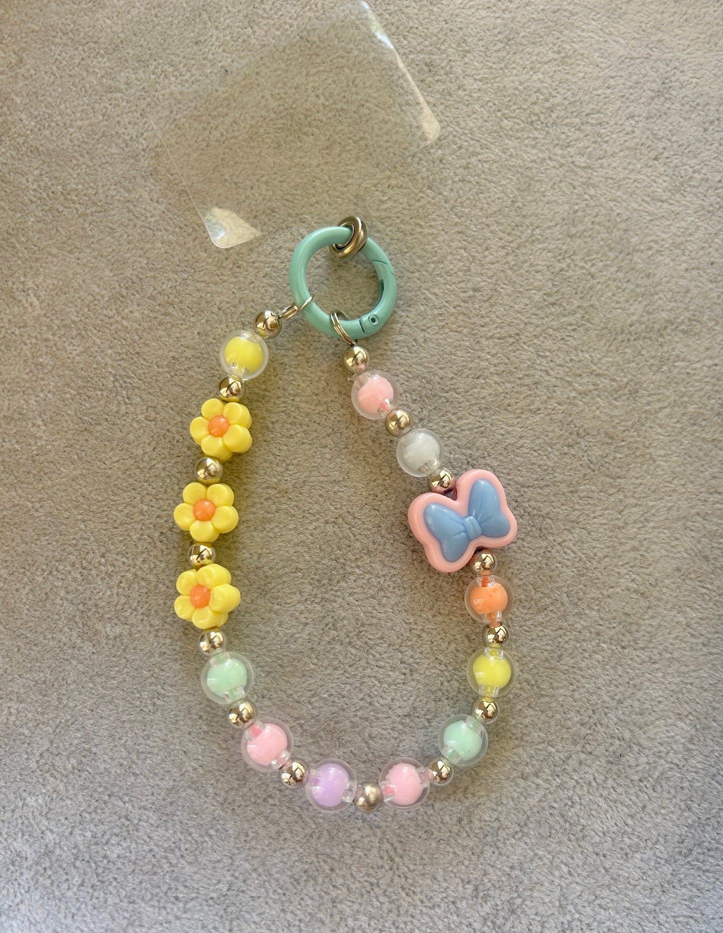 Beaded Butterfly Keychain/Bag Charm - Pastel Colors