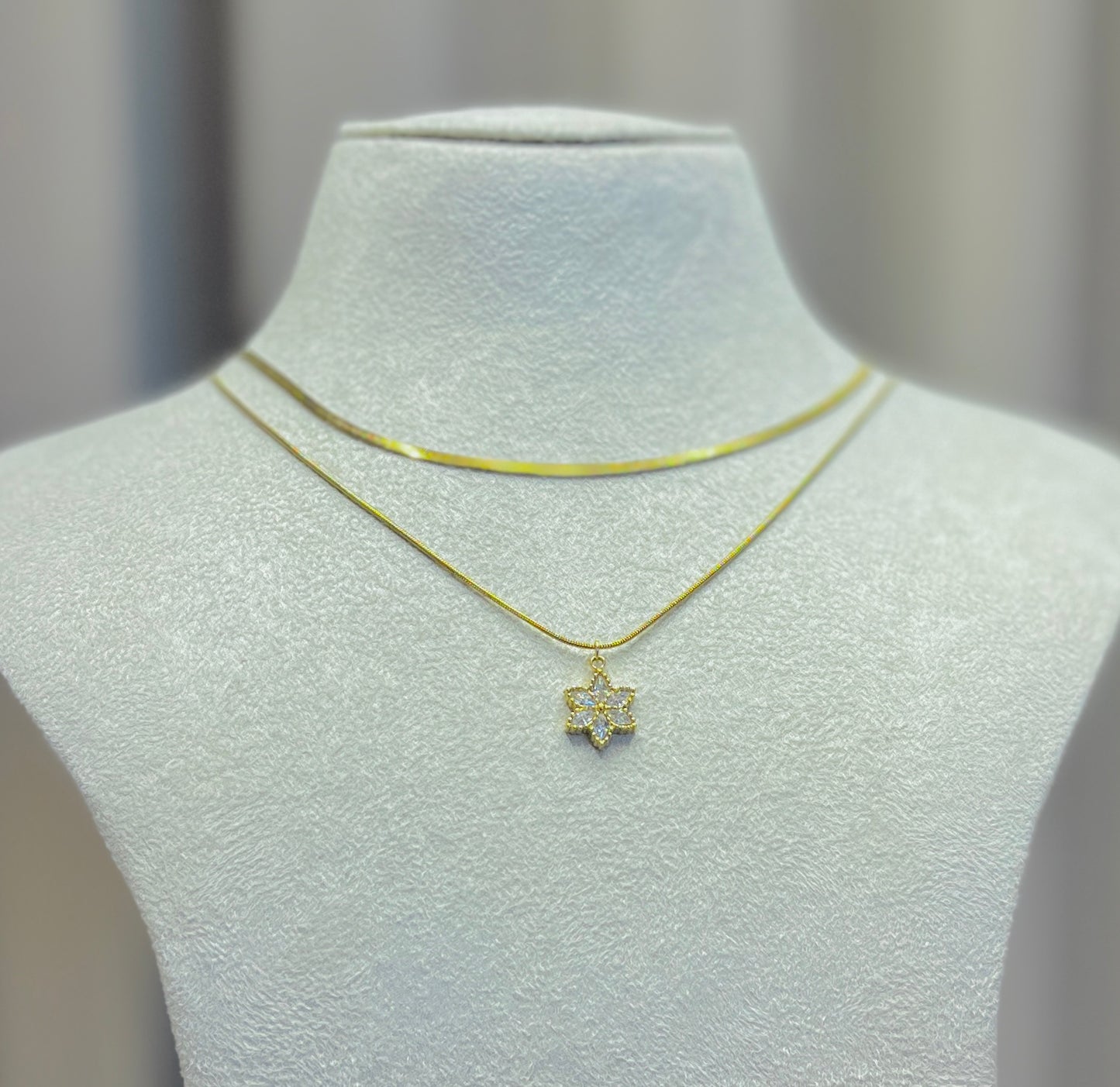 Double layer flower Necklace