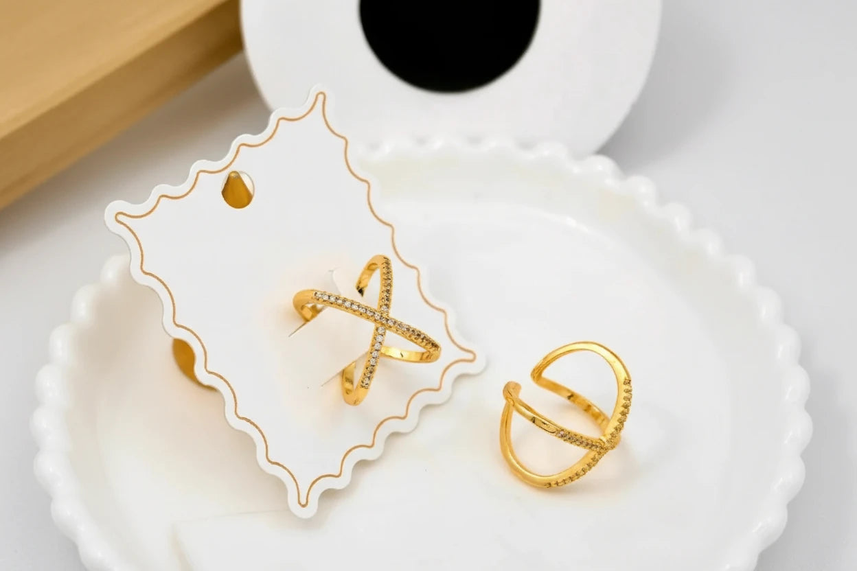 X Ring with stone