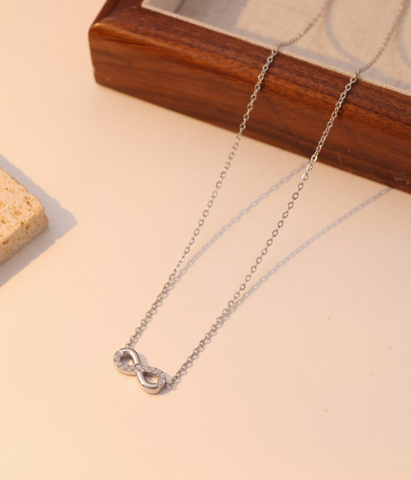 Infinity Necklace:Silver