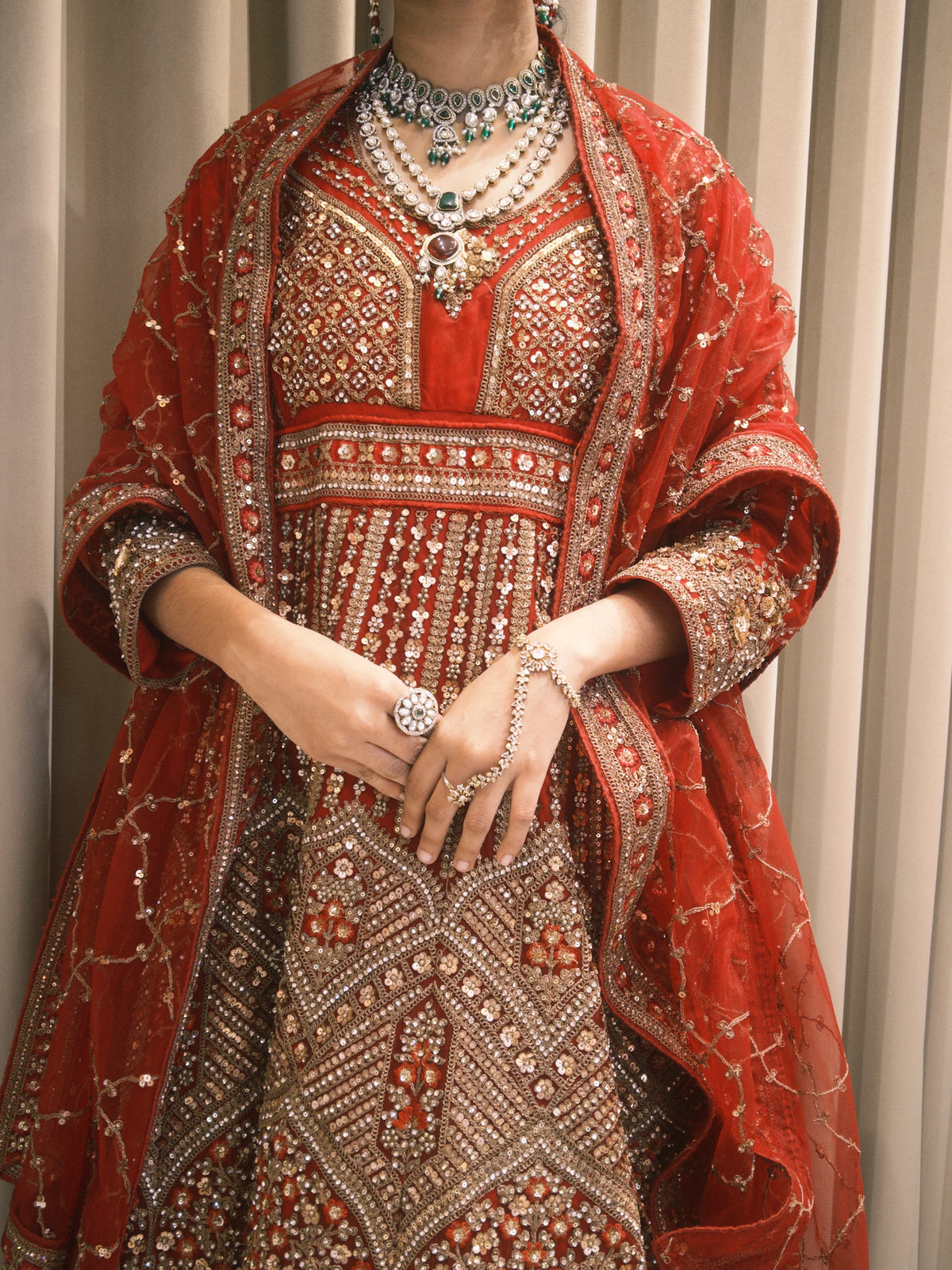 Maroon gown