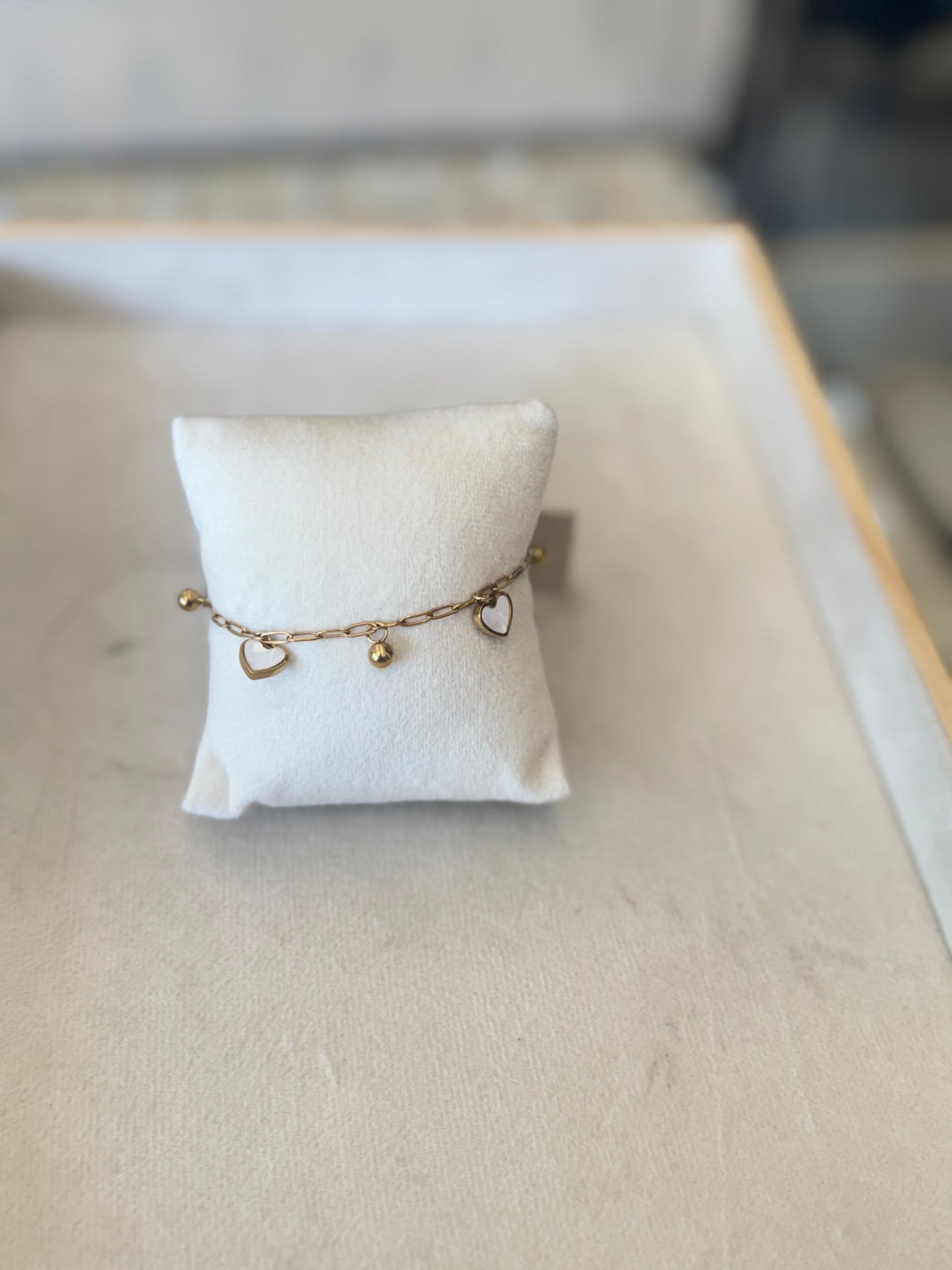 Heart charms bracelet
