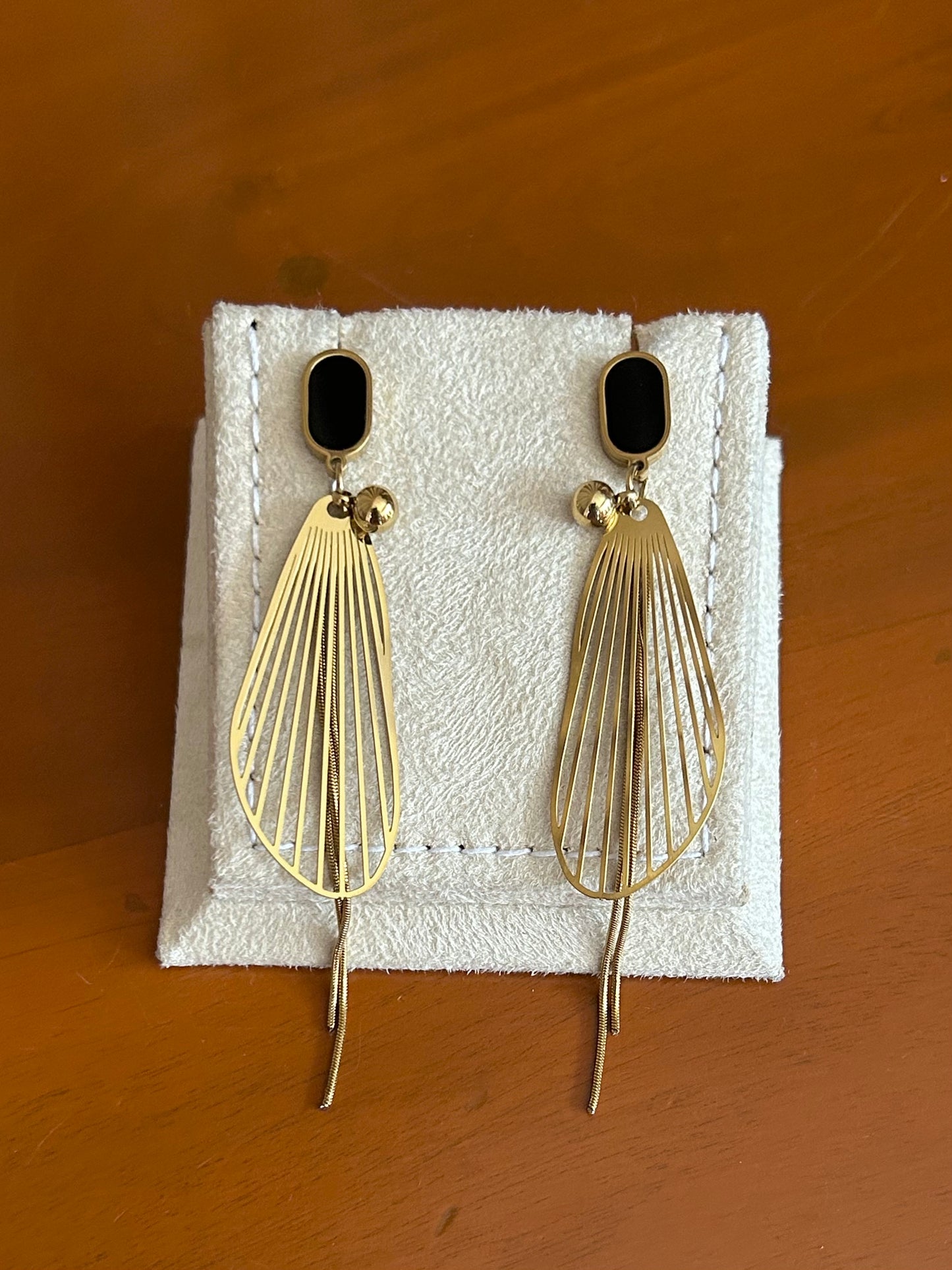 Onyx Wing Earrings