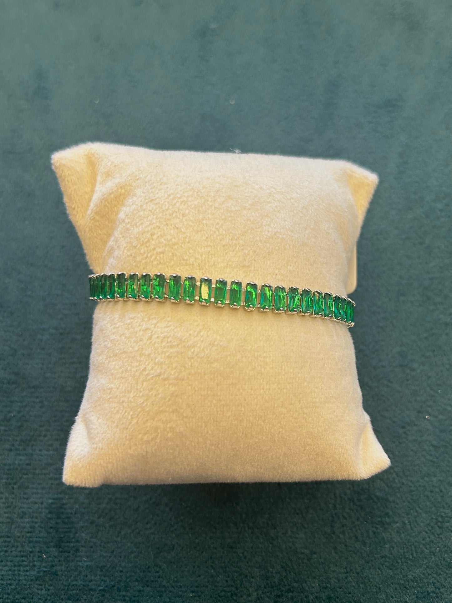 Emerald Baguette Tennis Bracelet