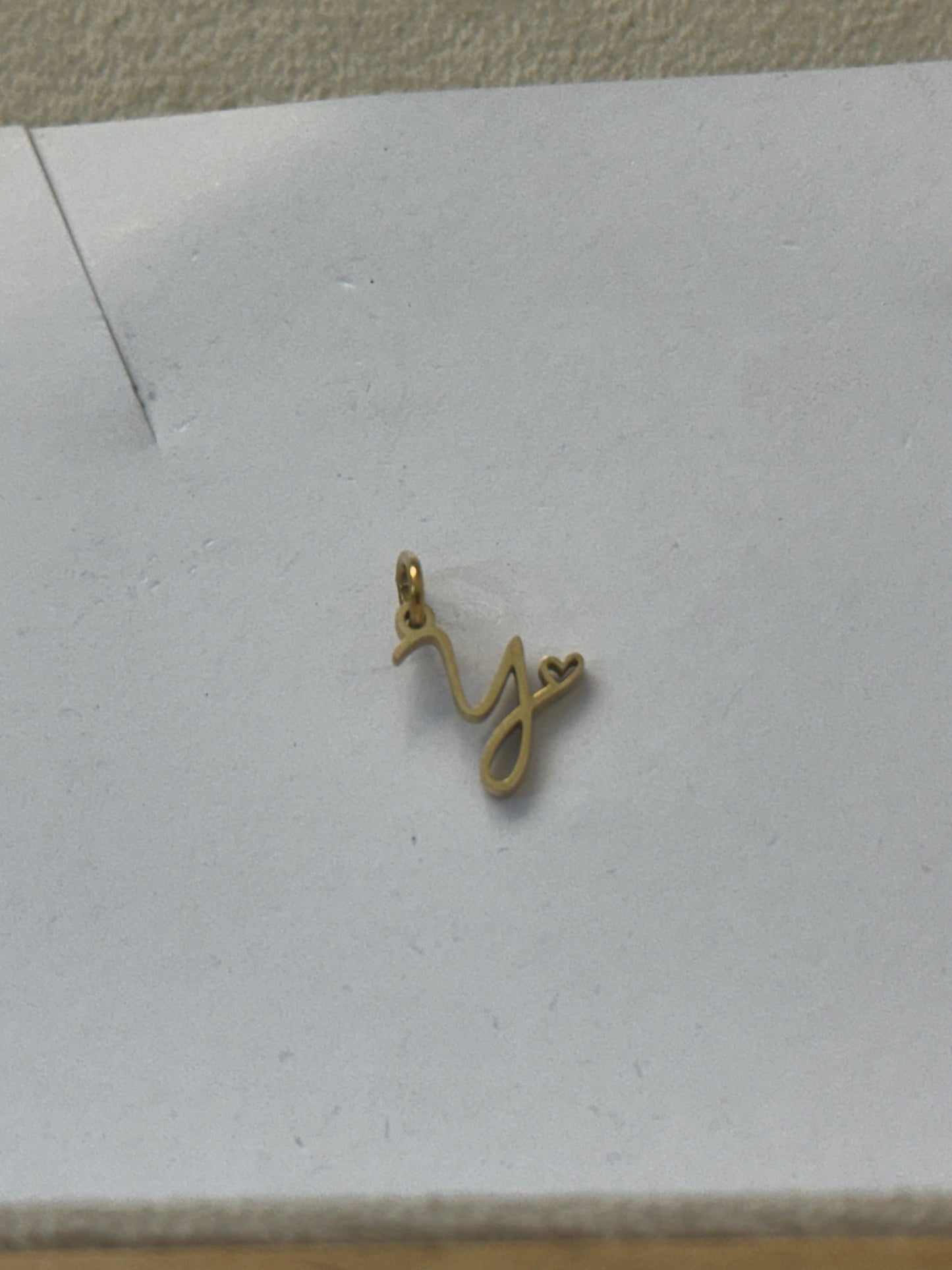 Y letter charm