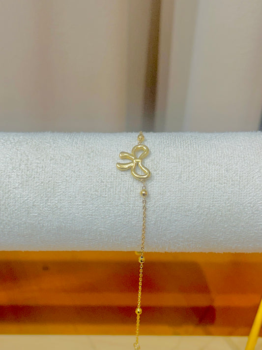 Bow Gold Ankle pair