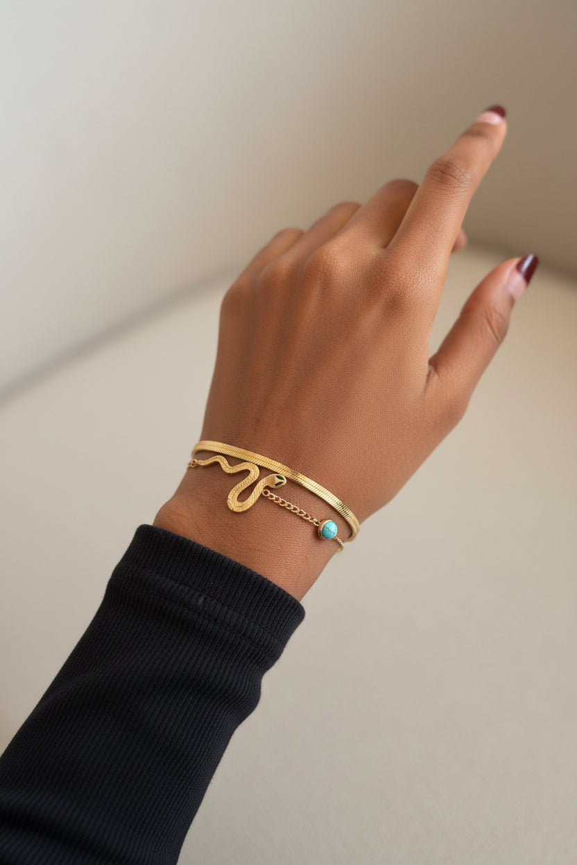 Double layer snake chain
