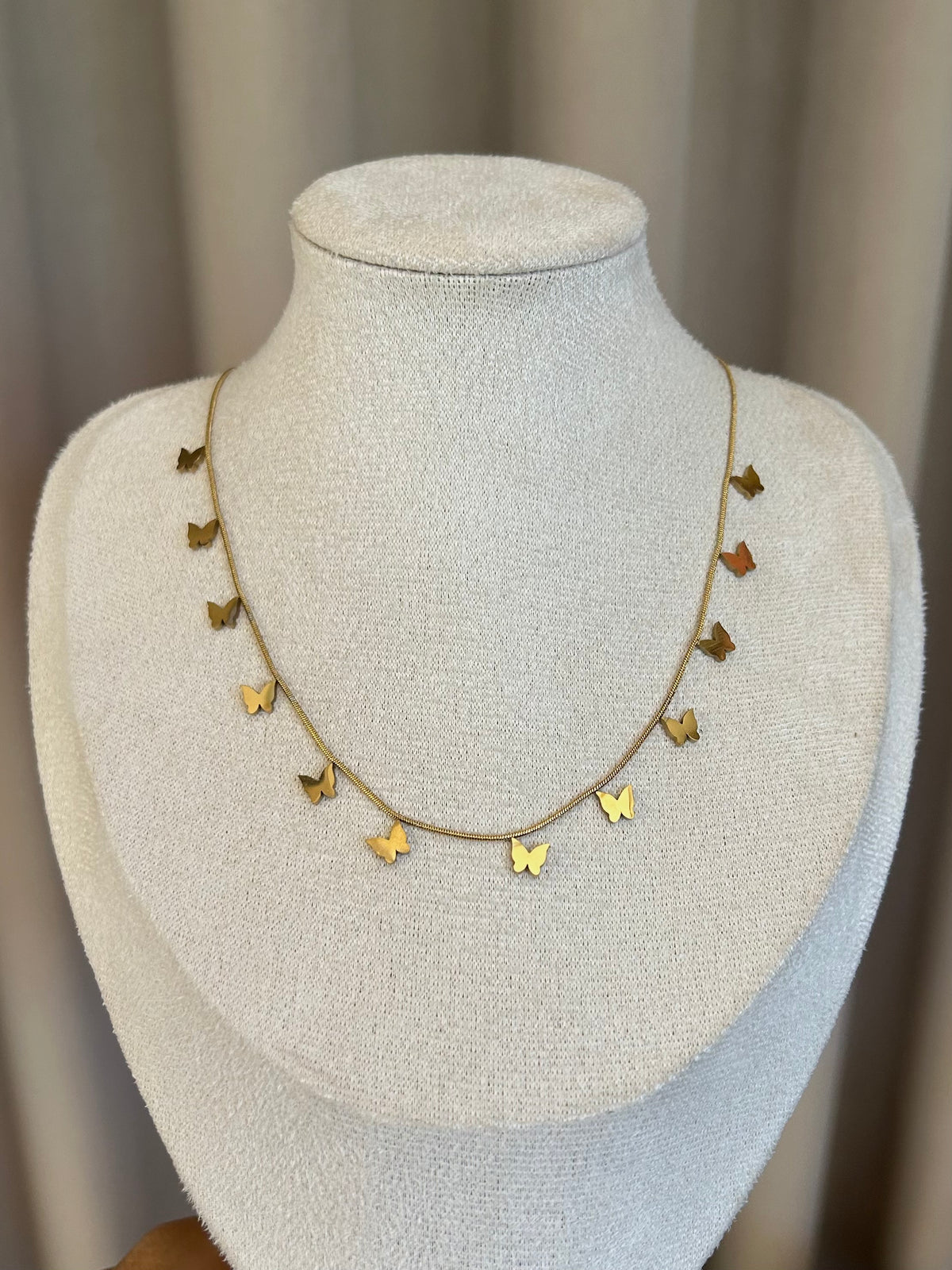Butterfly charm necklace