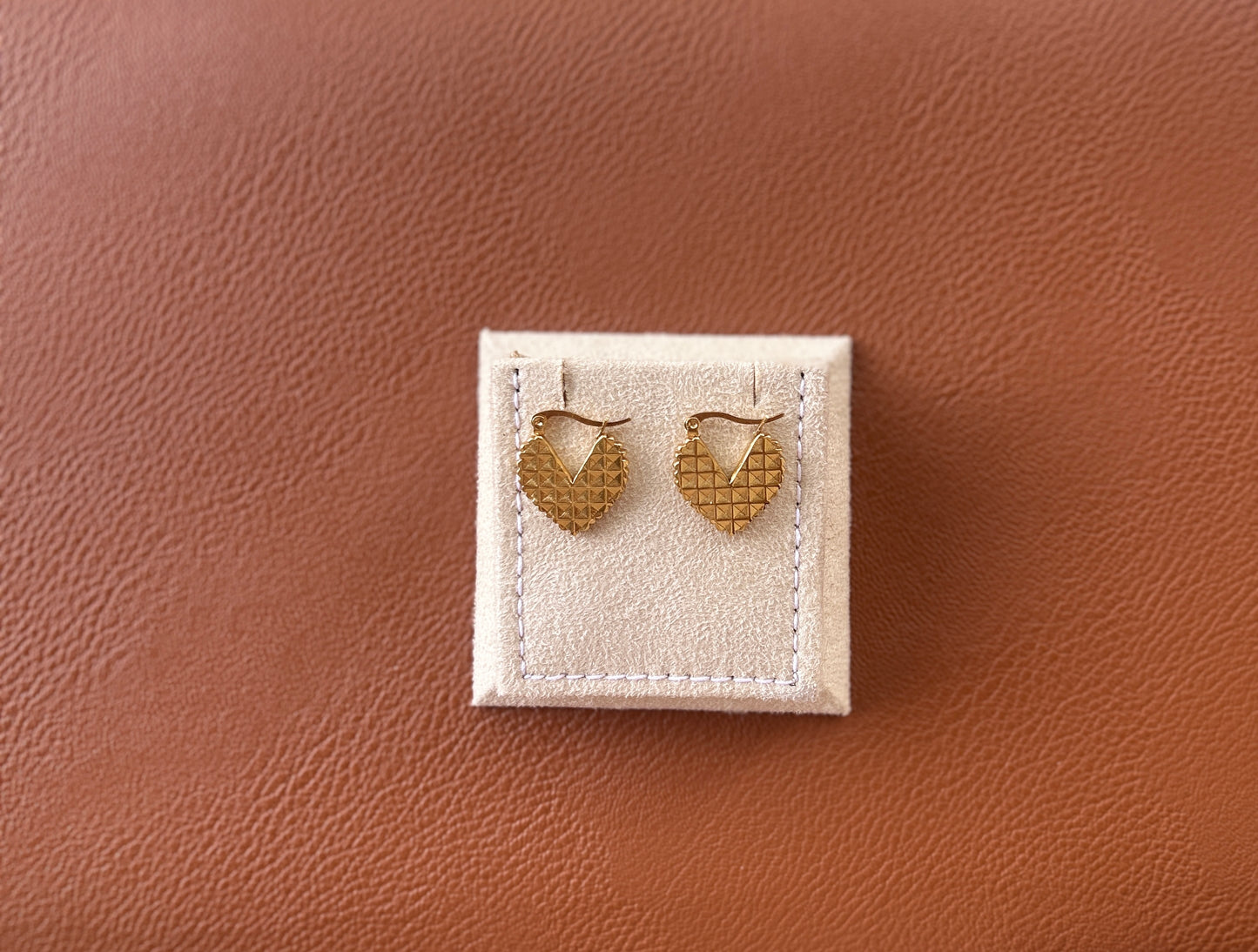 Hoops Gold Flat Heart