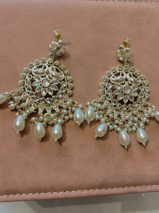 White earring