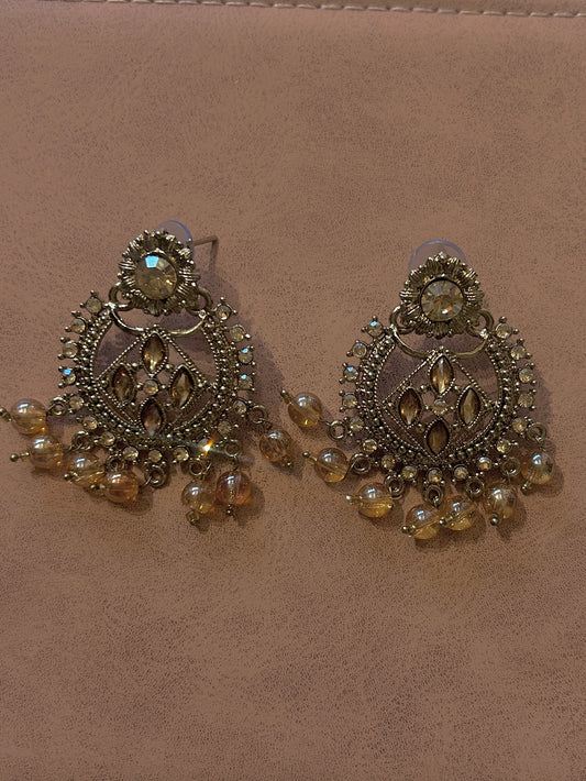 Golden peach earring