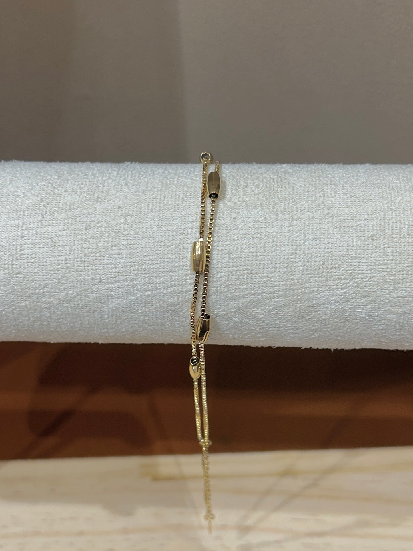 Golden Bead Station Bracelet
