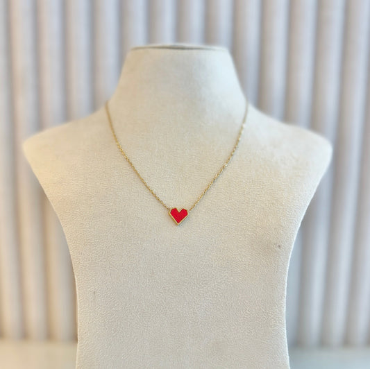 Little red heart necklace