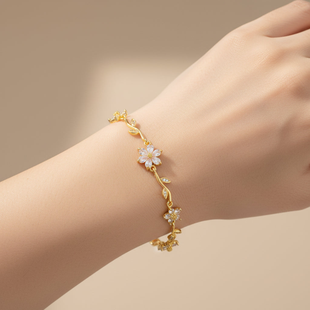 White flower bracelet