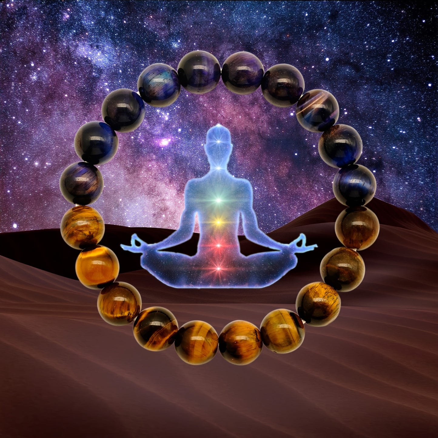 Natural Tiger Eye Healing Bracelet
Purple+Yellow