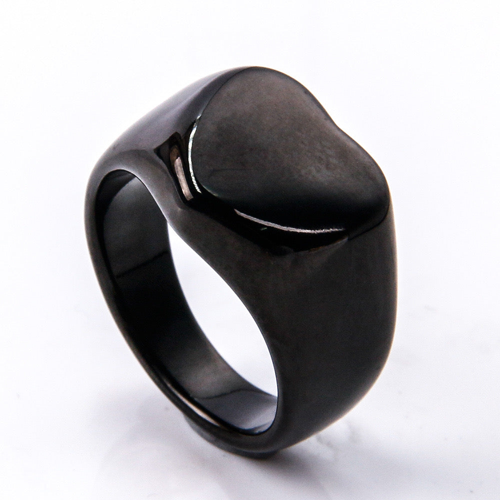Simple Style Geometric Titanium Steel Plating Unisex Rings