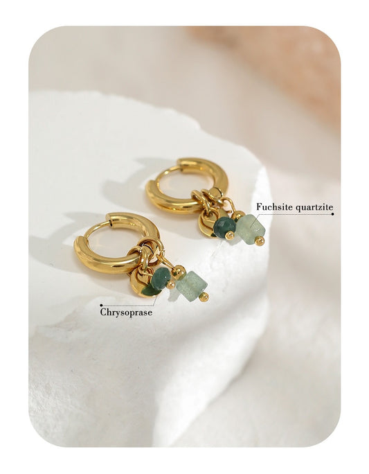 Green Perl earing