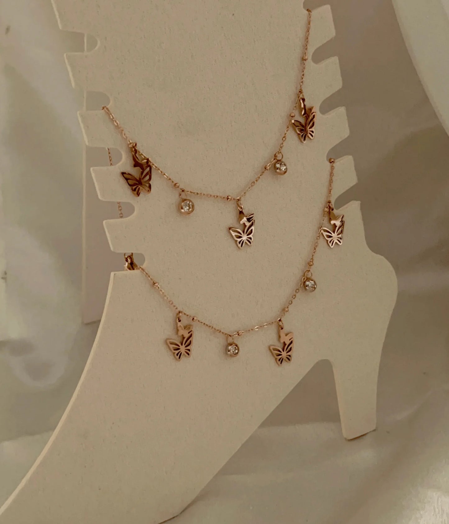 Butterfly Anklets Pair