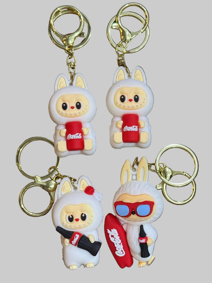 "Coke & Chill" Bunny Character Keychain/ BagCharm