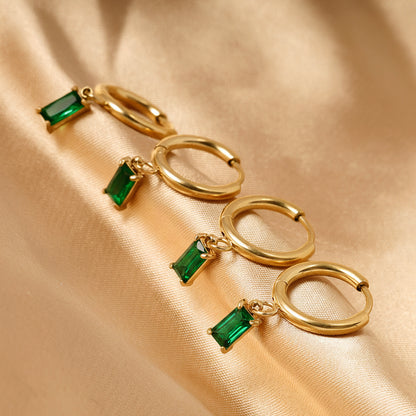 Elephant Charm Hoop Earrings