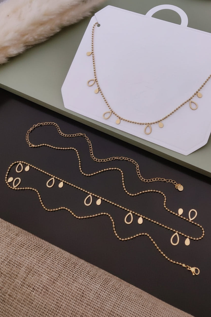 Golden Teardrop Charm hipchain