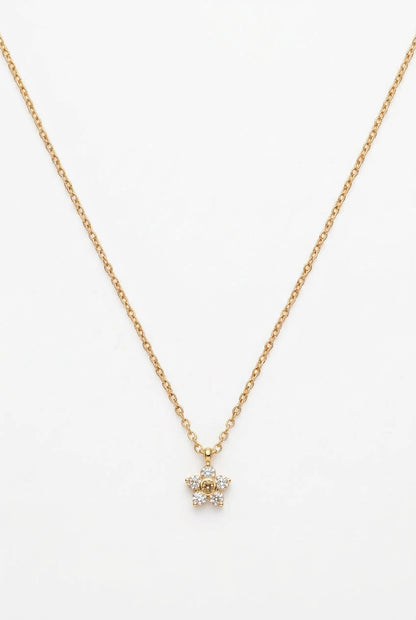 Flower stone necklace