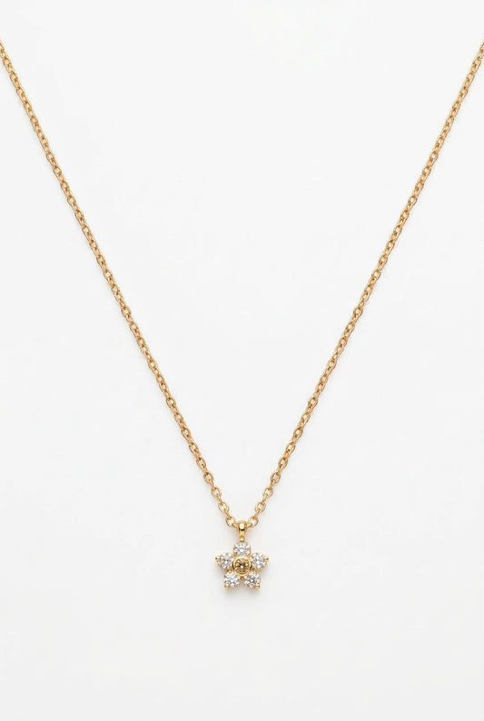 Flower stone necklace