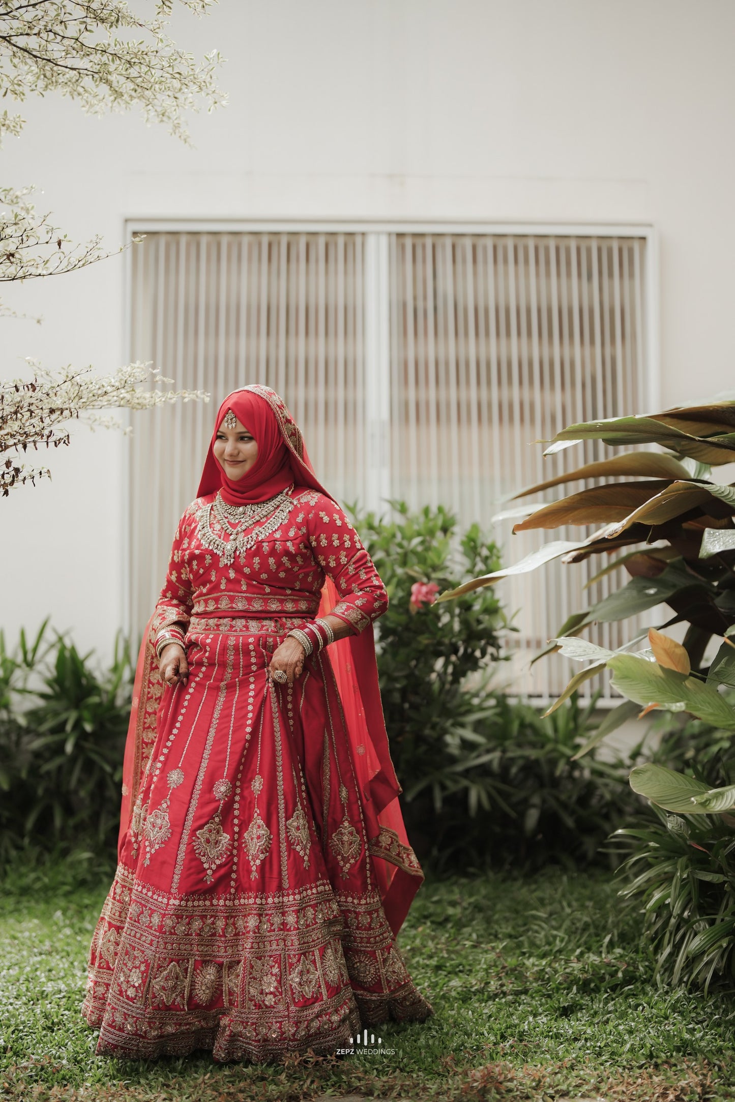 Complete handwork Red Lehanga