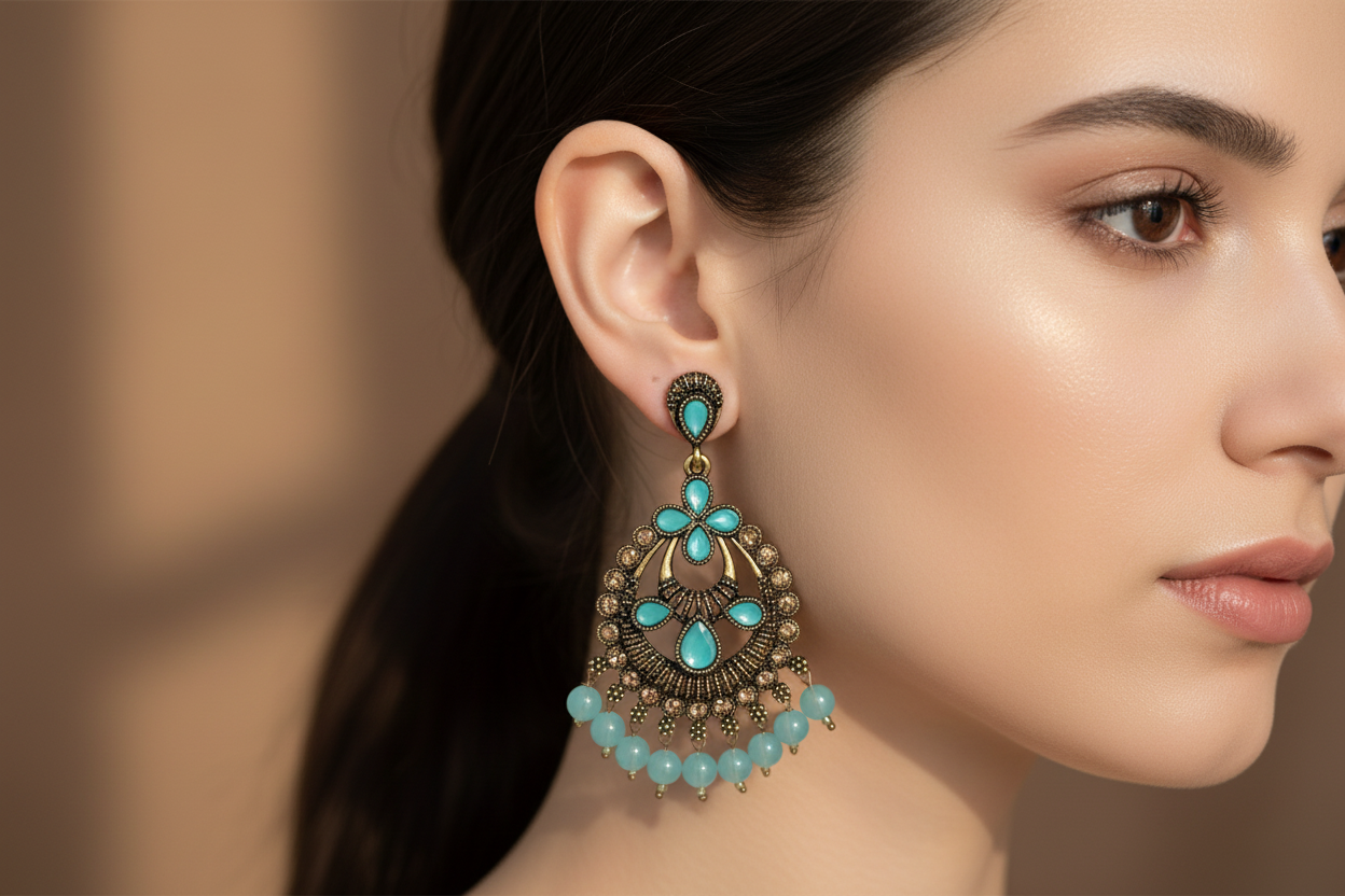 Blue earring