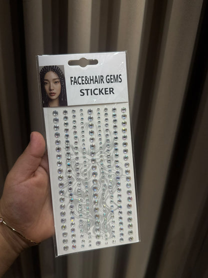 Face, Hair & Body Gem Stickers