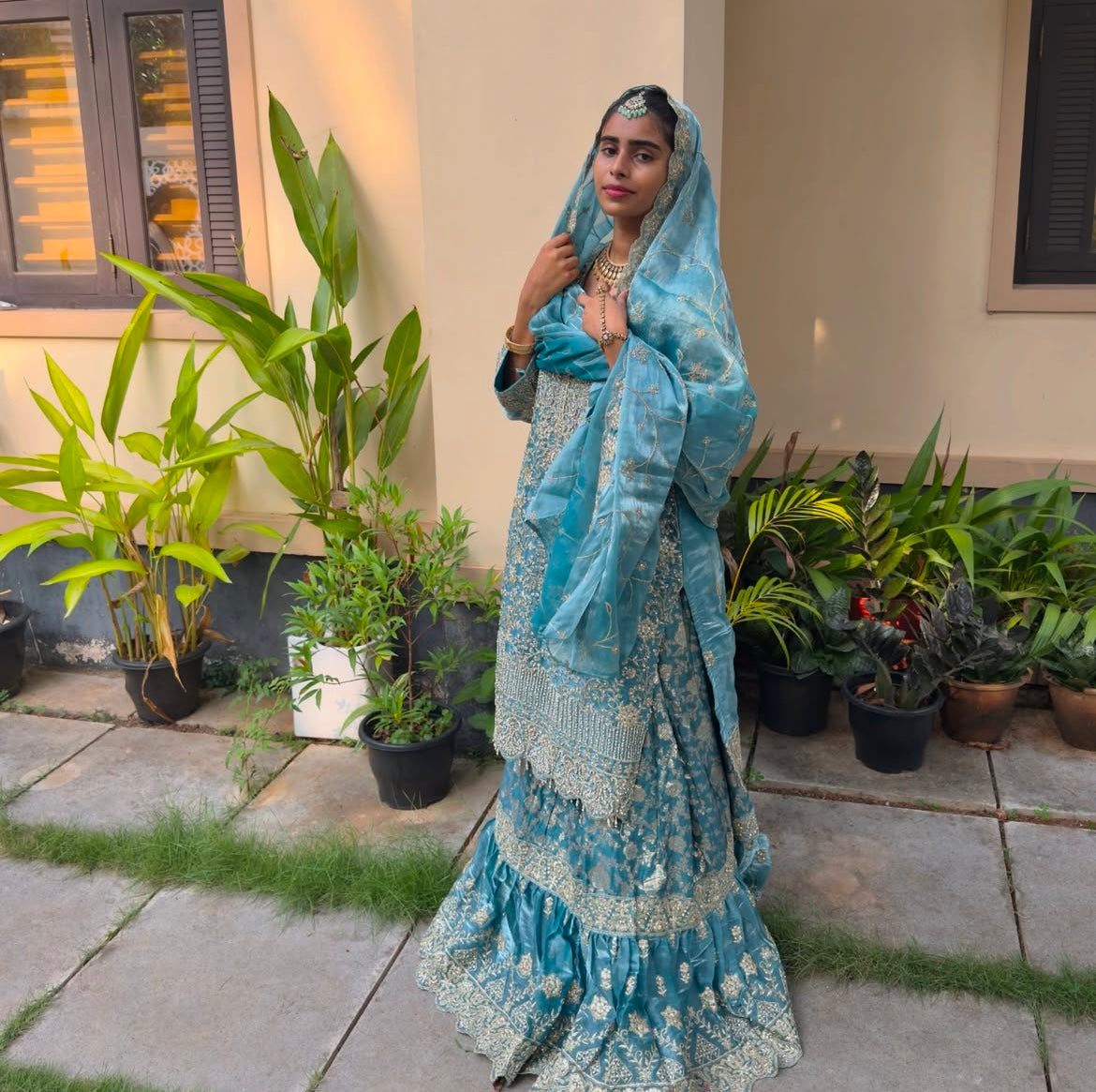 Pakistani dress blue